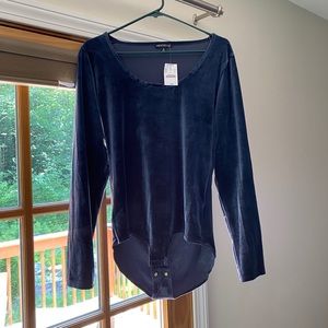 JCrew Mercantile Velour Bodysuit